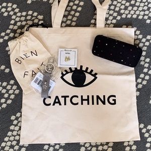 Madewell Tote, Key Fob, Sunglass Case, & Pin